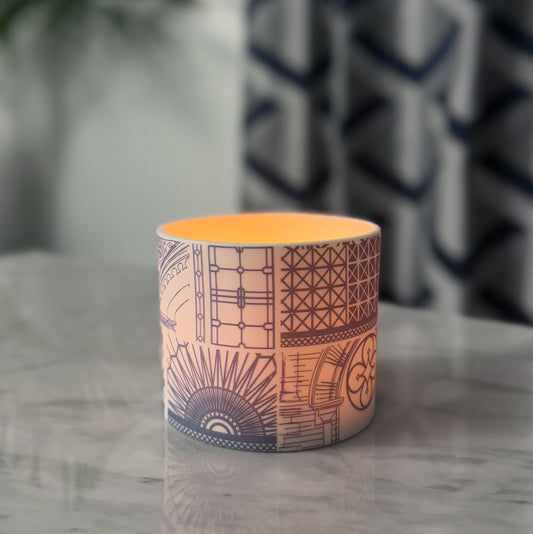 Architecture Planter Pot/ Tealight Holder - Blue