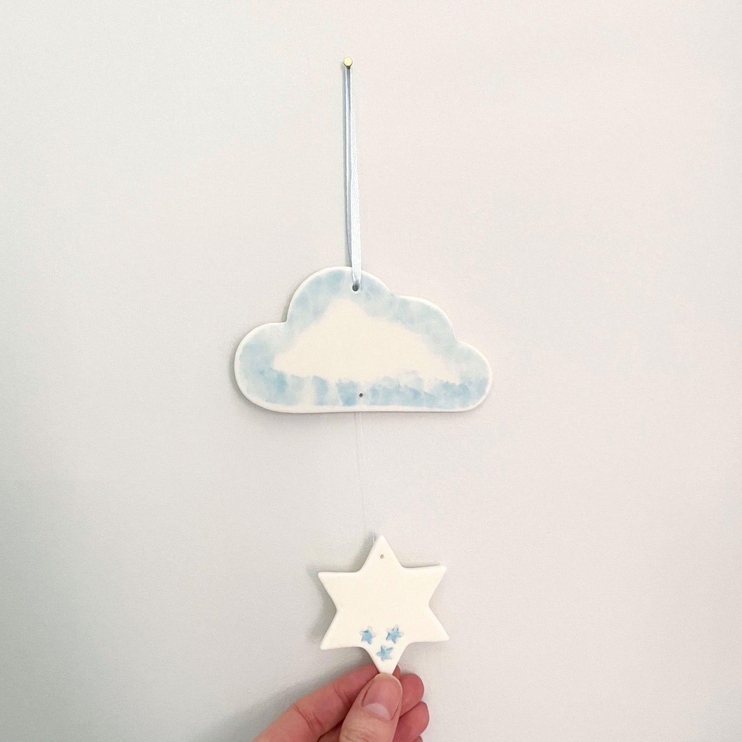 Cloud & Star Decoration - Blue