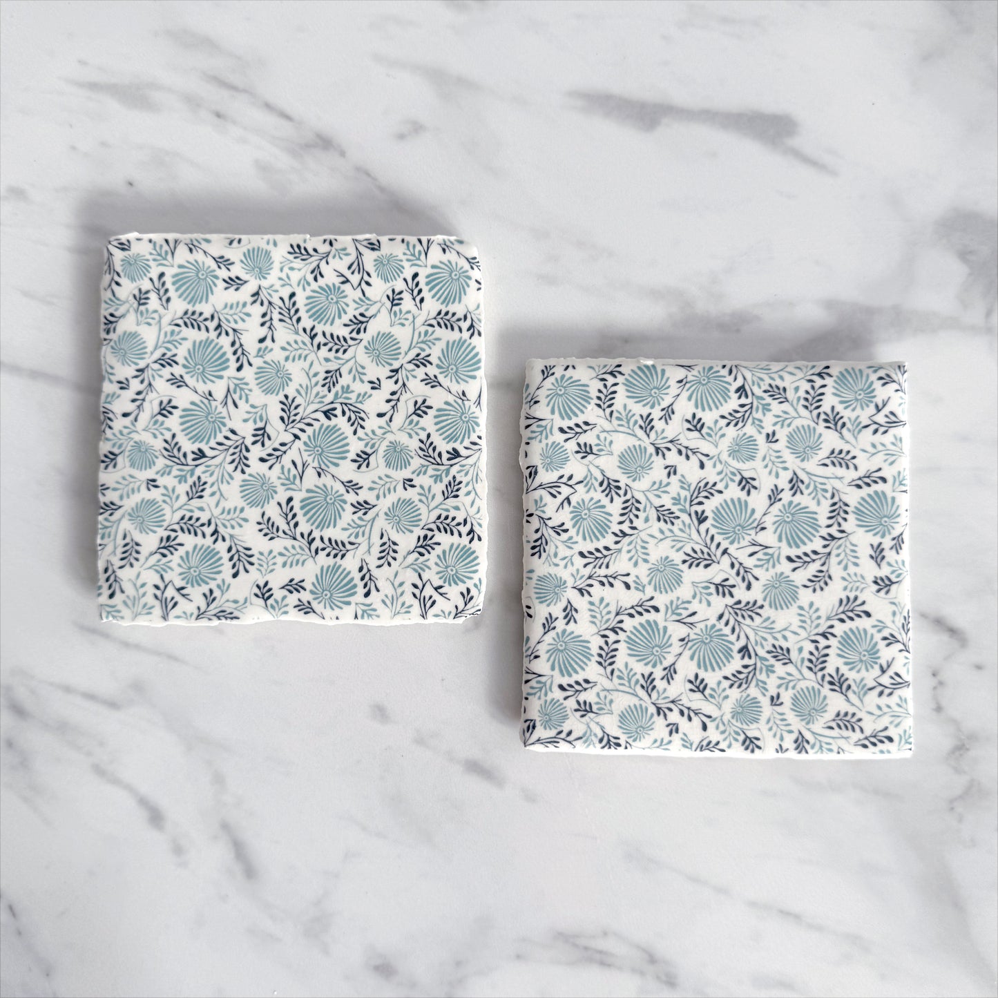 Porcelain Daisy Coaster Set