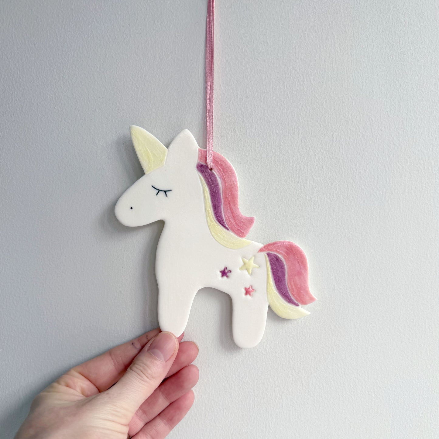 Handmade Porcelain Unicorn Decoration