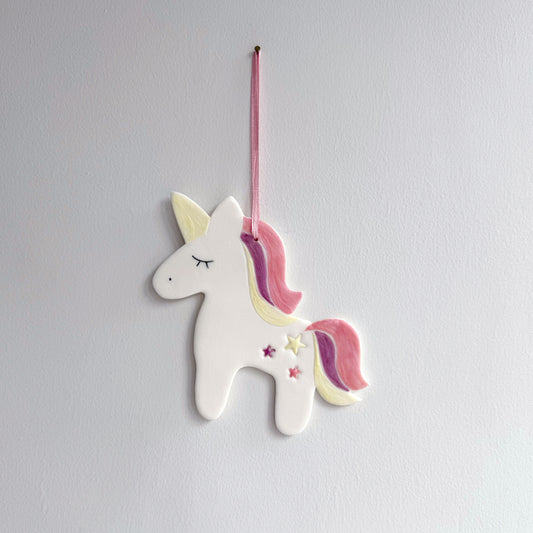 Handmade Porcelain Unicorn Decoration