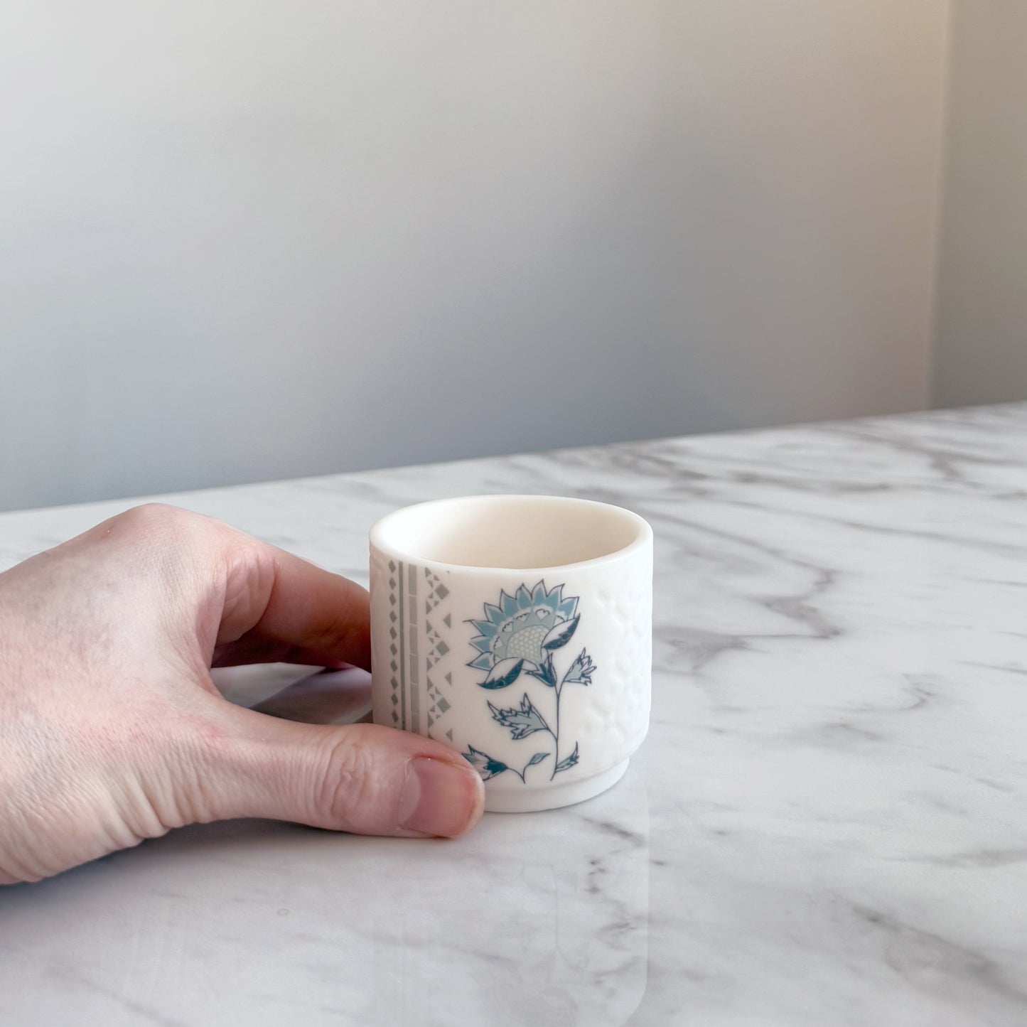Small Etched Fusion Tealight Holder - Jasmine
