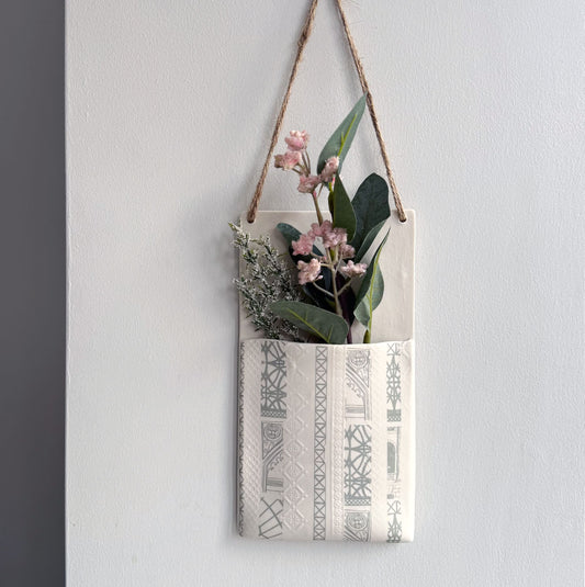 Large Wall Hanging Pocket Planter - Architecture Design