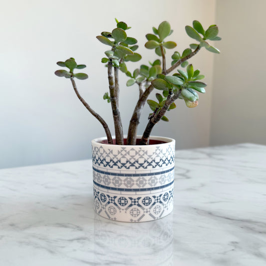 Victorian Tiles Planter Pot/ Tealight Holder