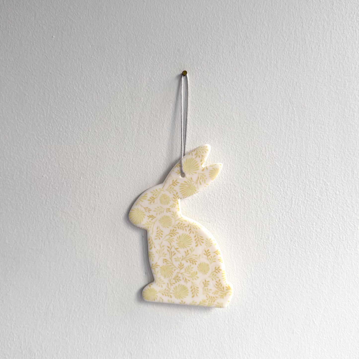 Handmade Daisy Bunny Decoration - Yellow