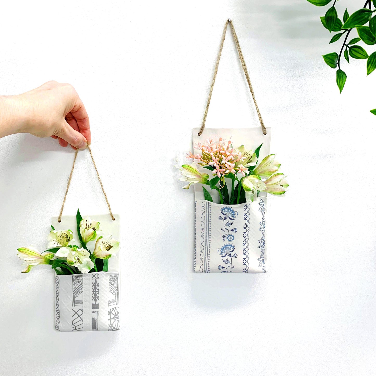 Large Wall Hanging Pocket Planter - Fusion Design 1