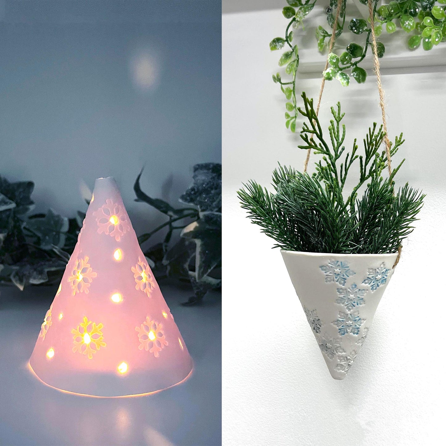 Porcelain Christmas Cone Workshop - Tree Hangers & Tealight Holders