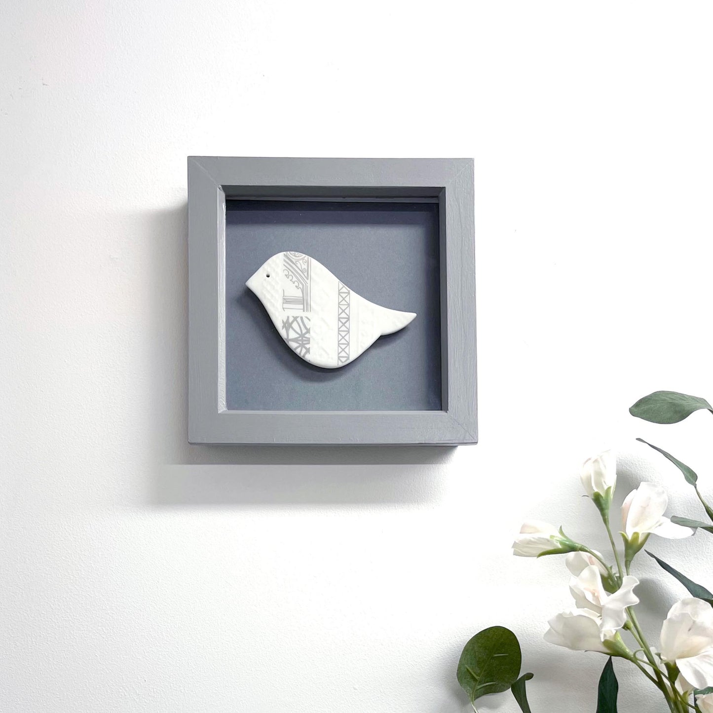 Framed Porcelain Bird - Architecture