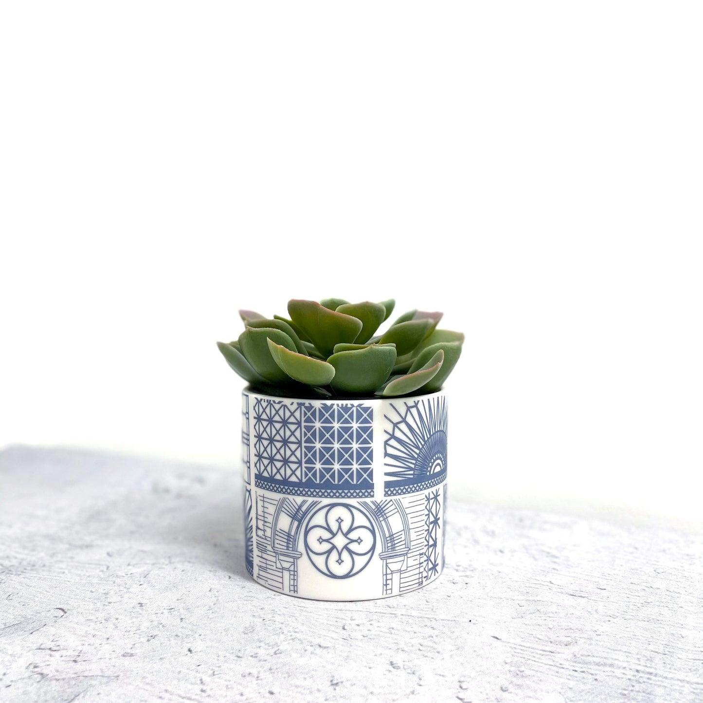 Large Architecture Planter Pot/ Tealight Holder - Blue