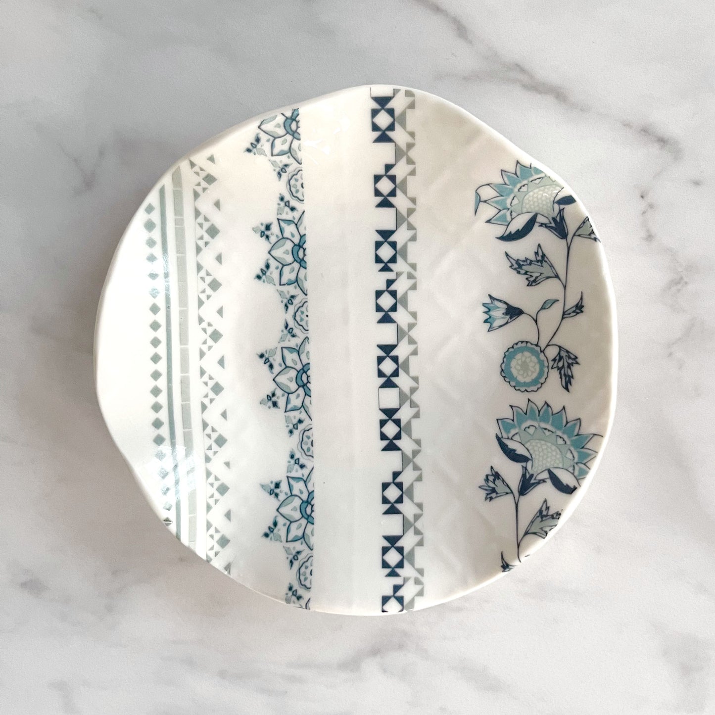 Medium Porcelain Trinket/Jewellery Dish - Jasmine Print