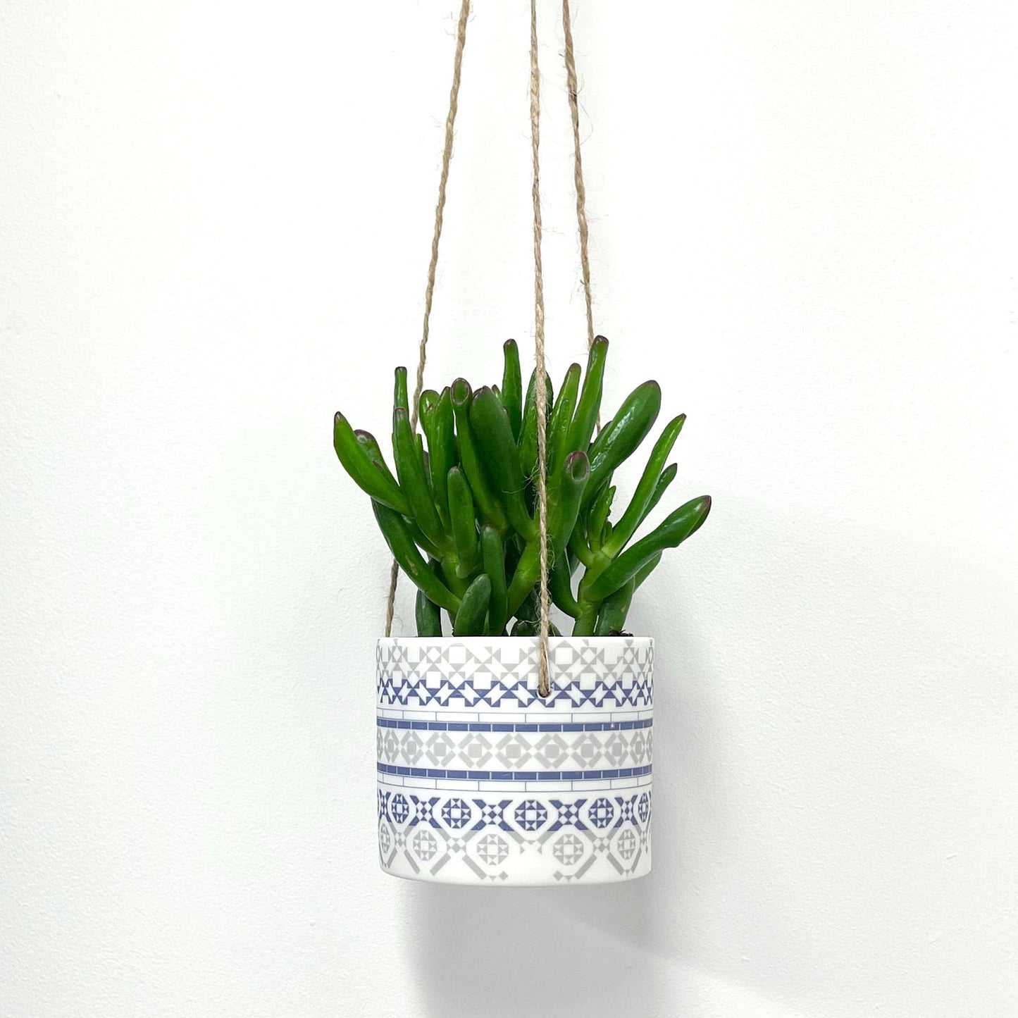 Large Hanging Planter Pot - Victorian Tiles