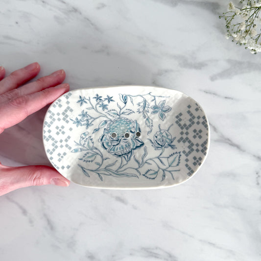 Peony Porcelain Soap Dish