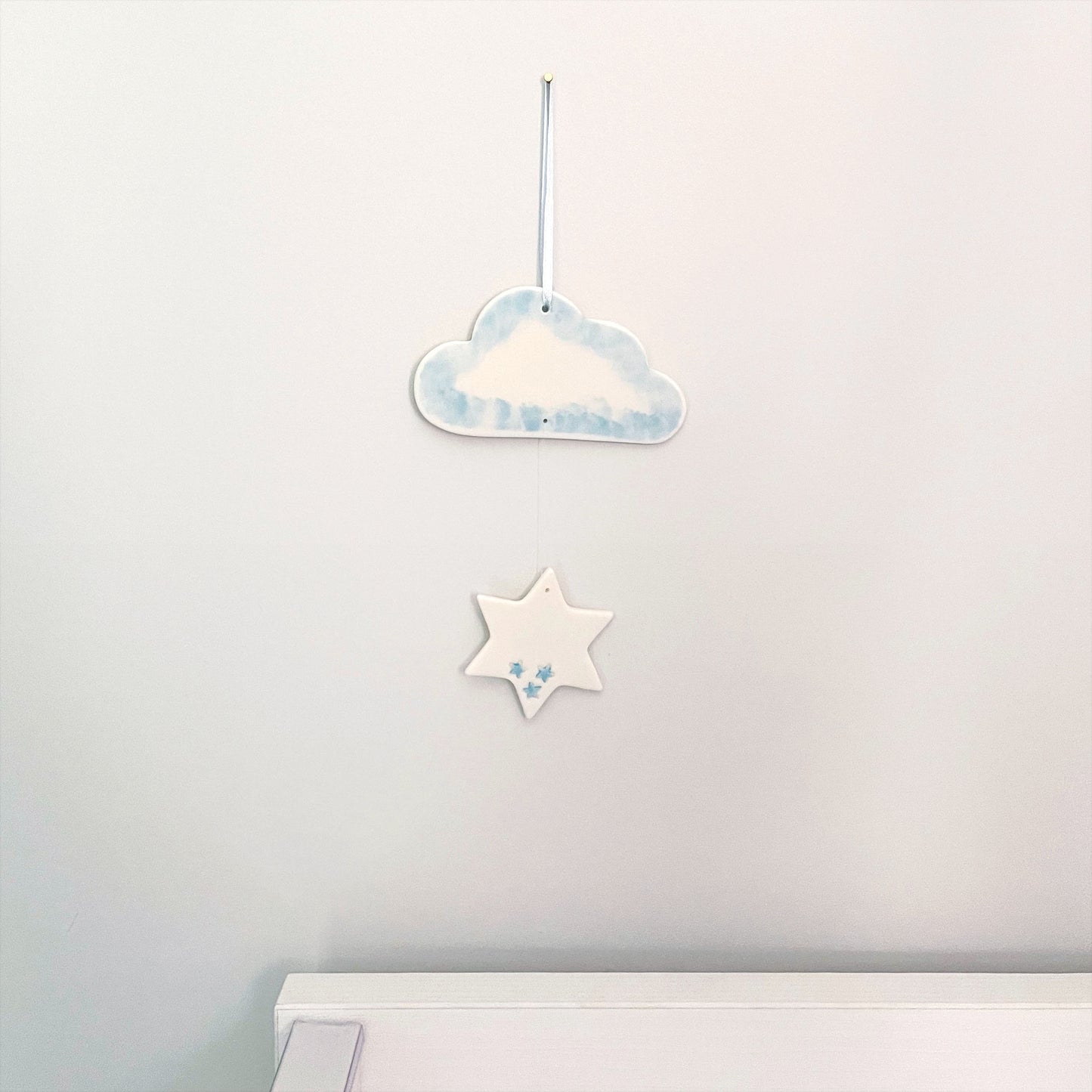 Cloud & Star Decoration - Blue
