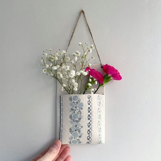 Wall Hanging Pocket Planter - Design 1