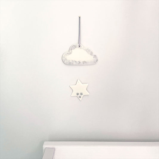 Cloud & Star Decoration - Grey
