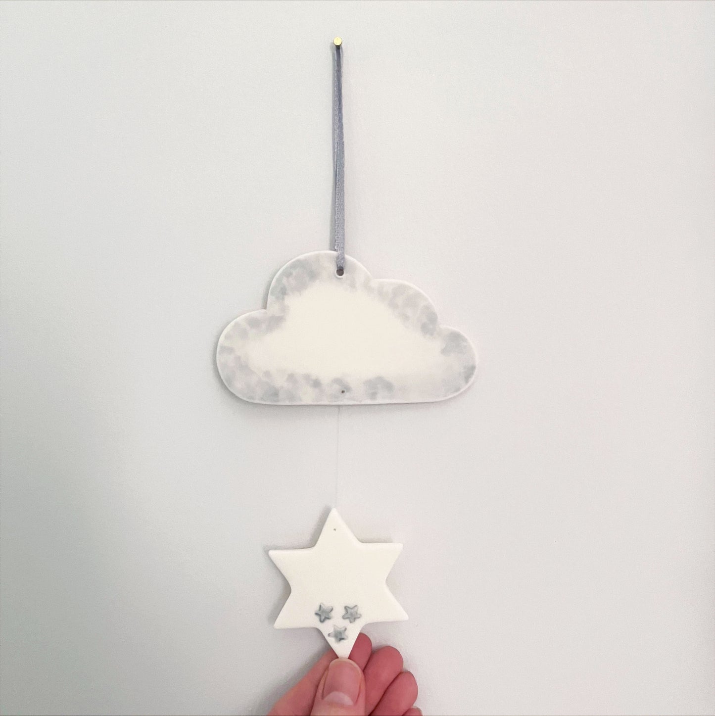 Cloud & Star Decoration - Grey