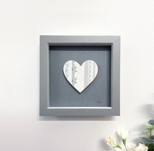 Framed Porcelain Heart