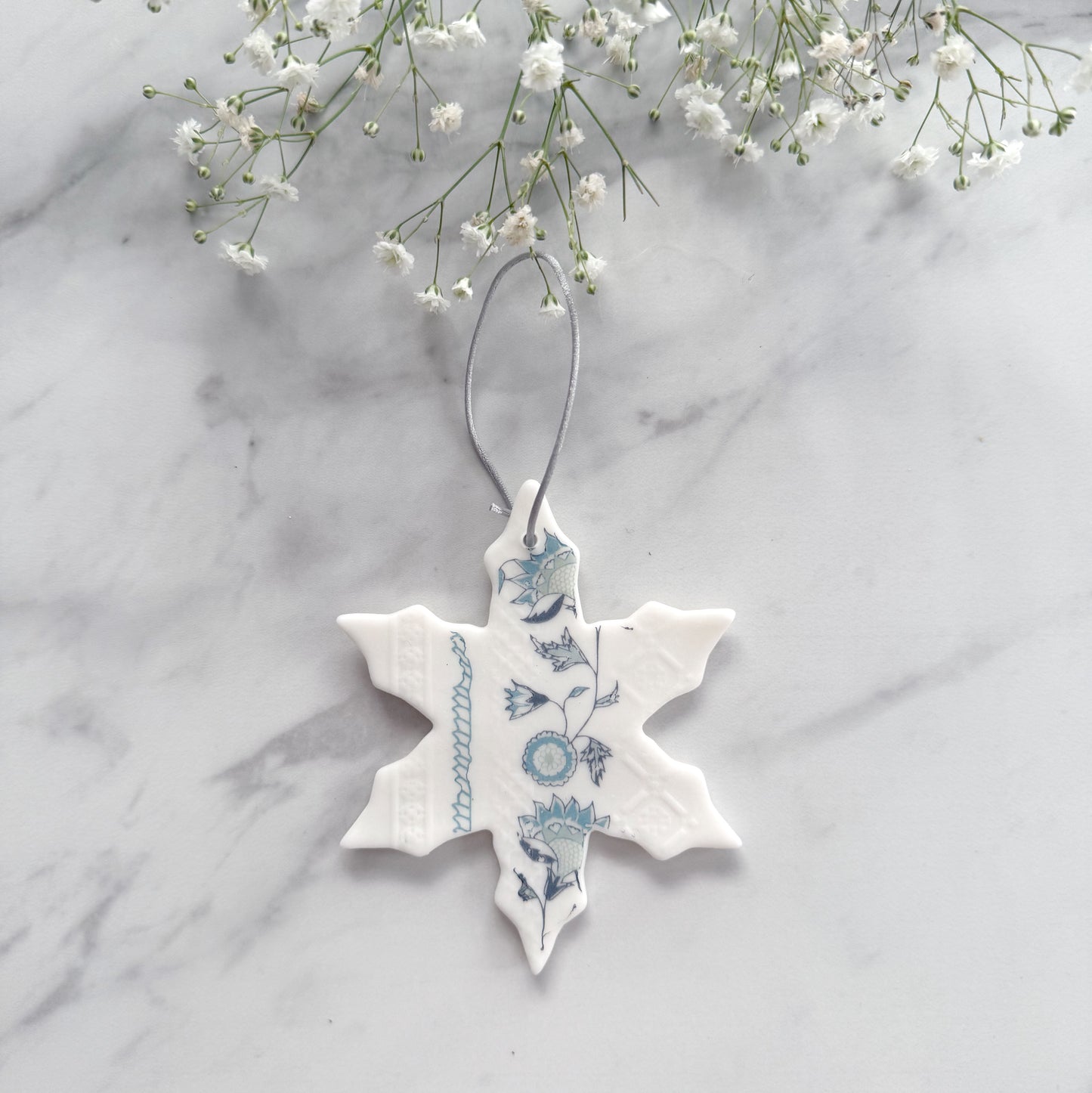 Handmade Jasmine Snowflake Decoration