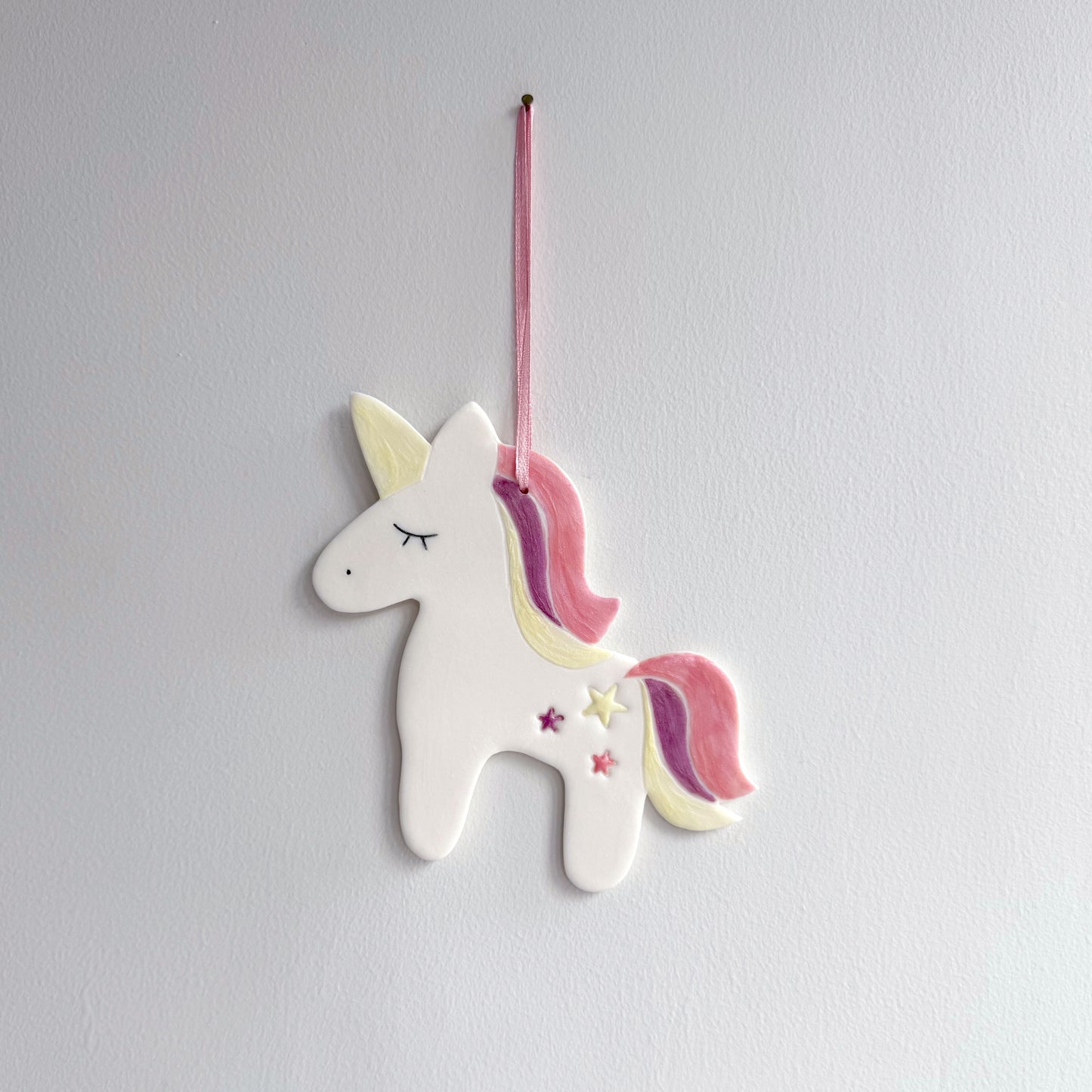 Handmade Porcelain Unicorn Decoration