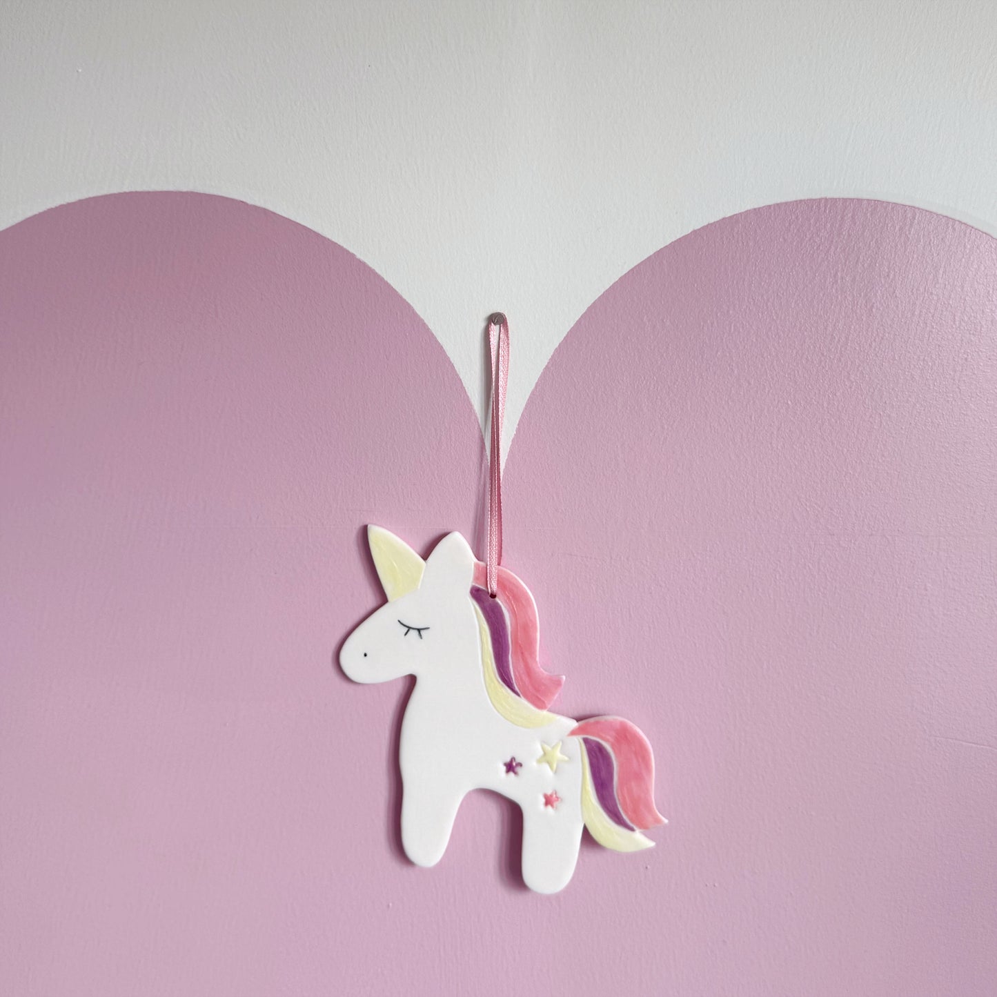 Handmade Porcelain Unicorn Decoration