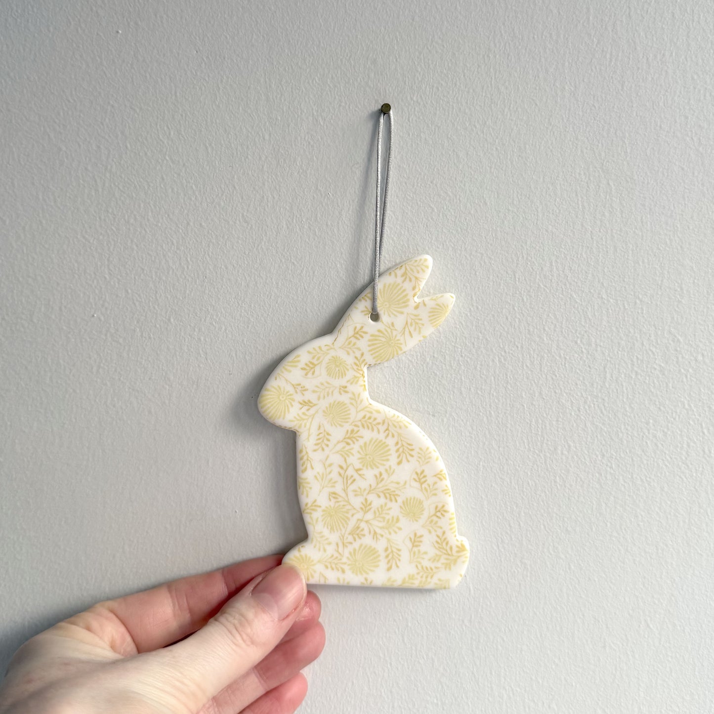 Handmade Daisy Bunny Decoration - Yellow