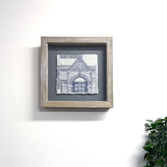 Framed Porcelain Middleport Pottery Tile - Distressed Frame