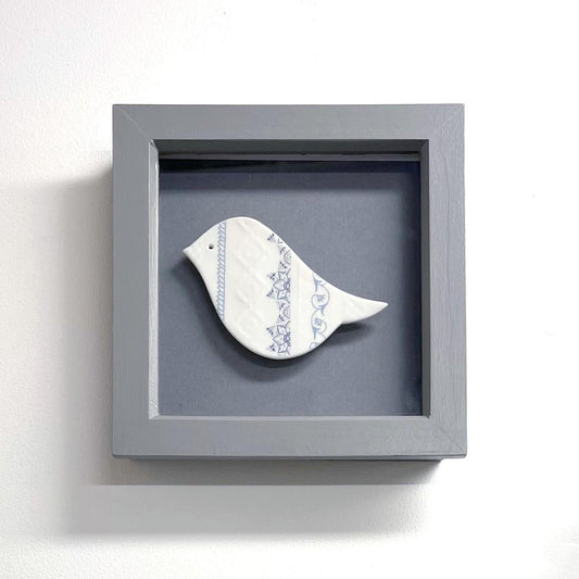 Framed Porcelain Bird - Fusion