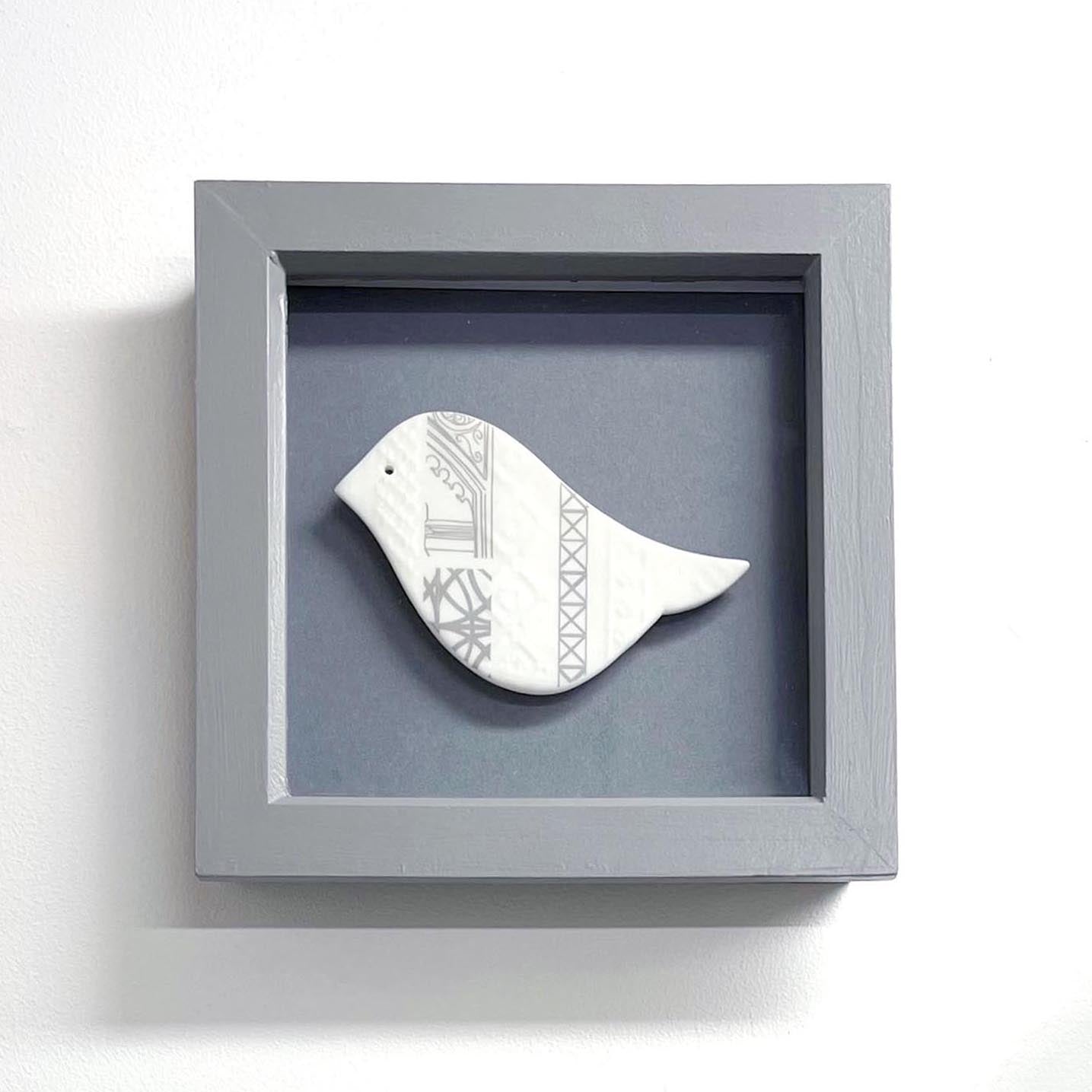 Framed Porcelain Bird - Architecture