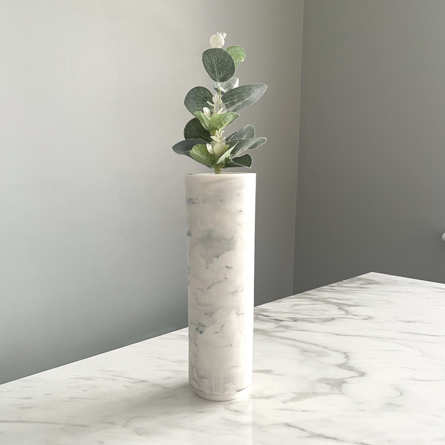 Grey Wash Stem Vase