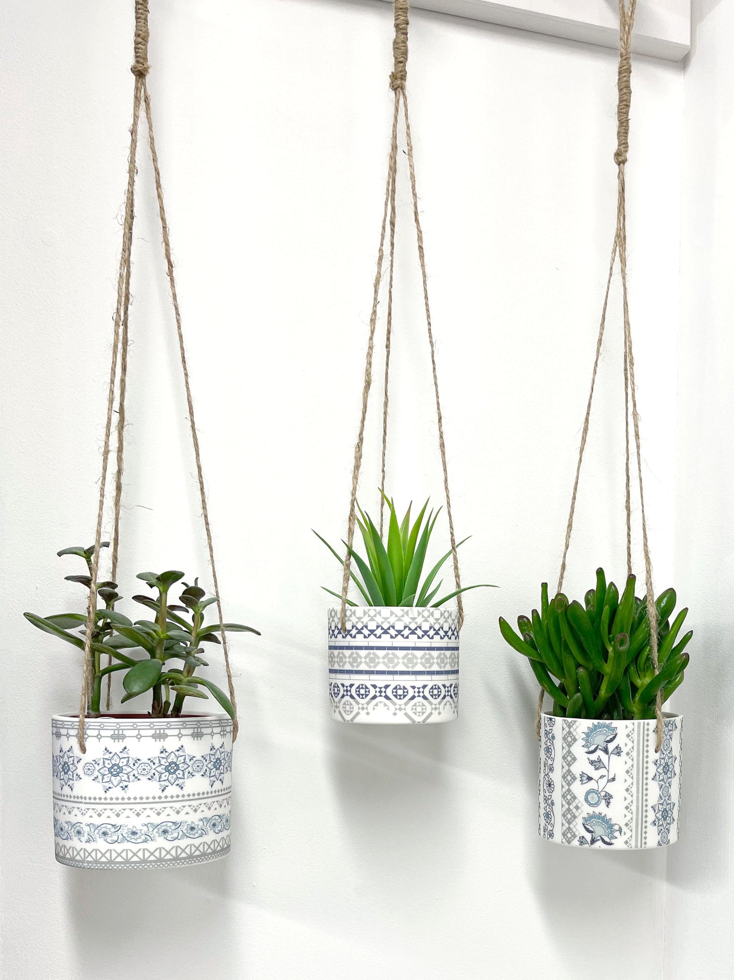 Hanging Planter Pot - Victorian Tiles