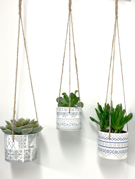 Hanging Planter Pot - Safflower
