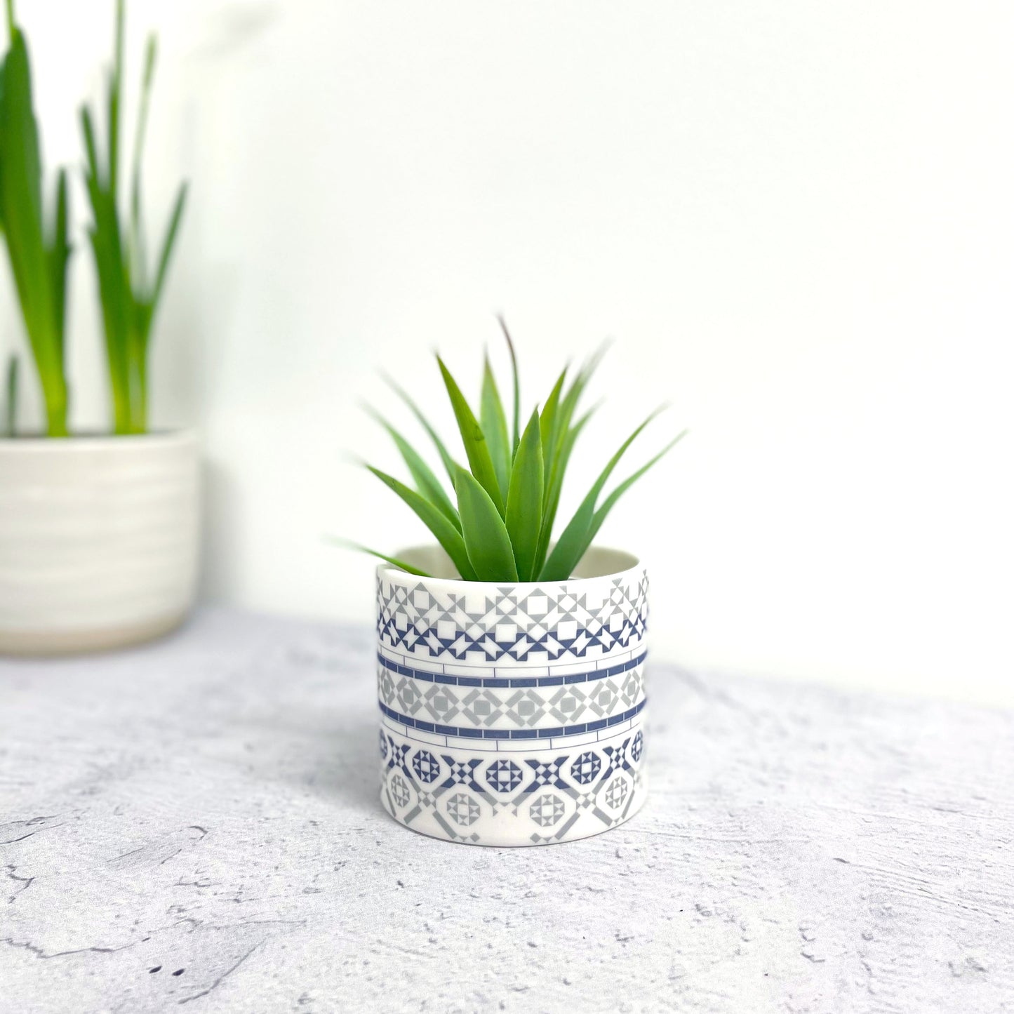 Victorian Tiles Planter Pot/ Tealight Holder